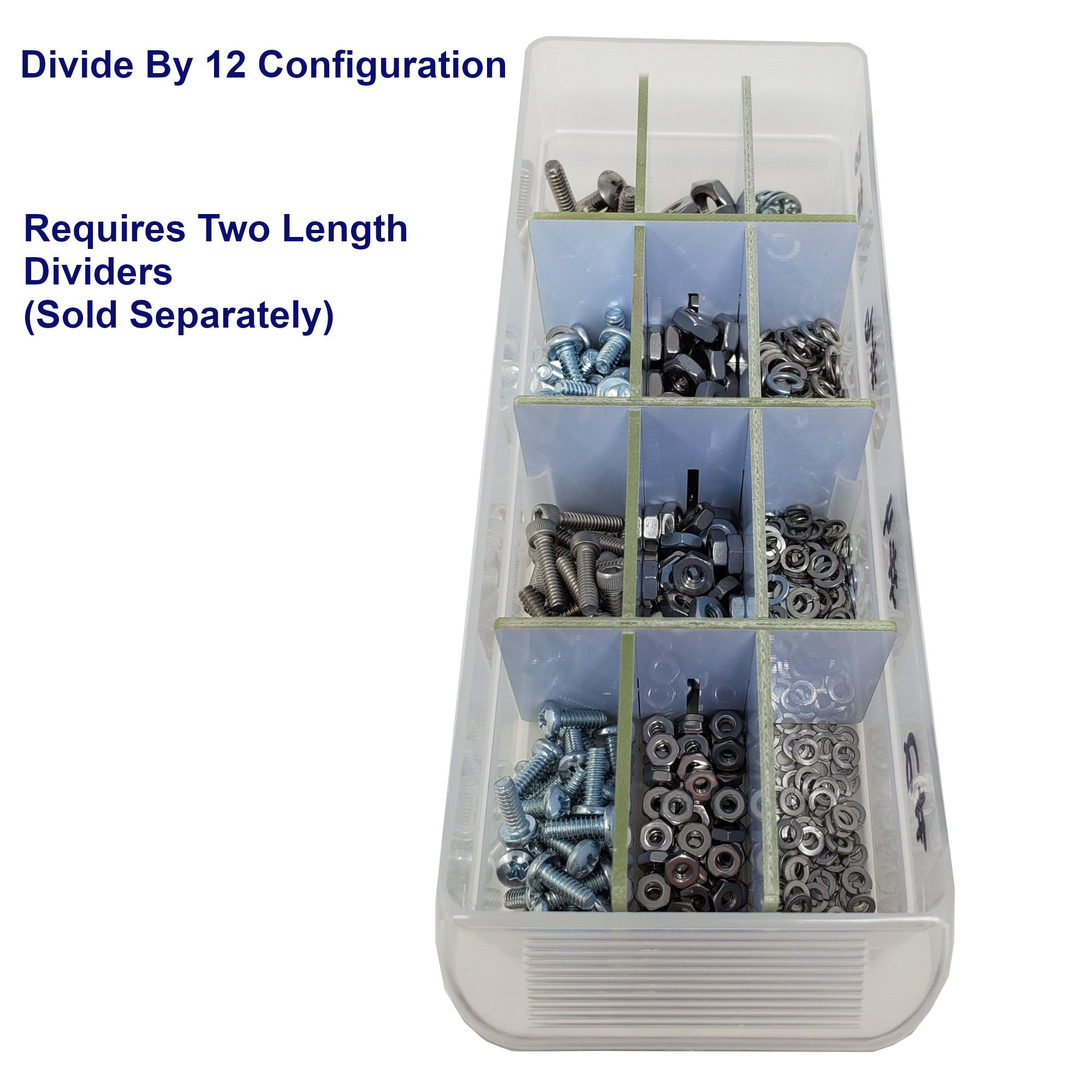 Akro-Mils Compatible Small Drawer Width Dividers (16 pieces)